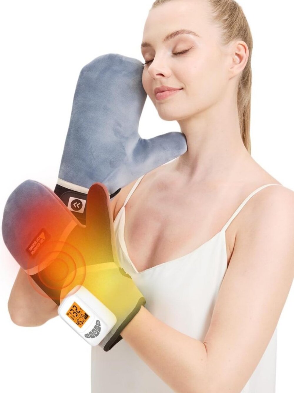 Rechargeable Cordless Heated Gloves for Arthritis Relief, 3-Level Vibration
